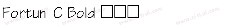 FortuneC Bold字体转换